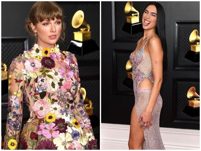 Taylor Swift y Dua Lipa, en la alfombra roja