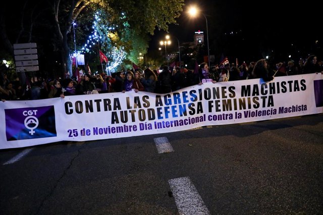 Archivo - Manifestación contra la violencia de género