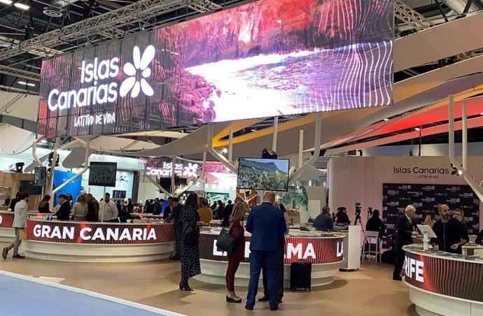 Archivo - Stand de Islas Canarias en Fitur 2020