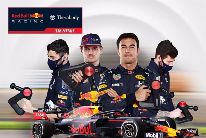 Therabody, patrocinador del equipo Red Bull de fórmula uno.