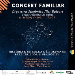 Imagen del cartel del concierto familiar que ofrecerá la Sinfónica de Baleares este jueves en el Teatre Principal de Palma.
