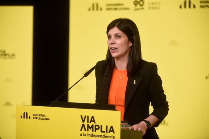 La secretria general adjunta i portaveu d'ERC, Marta Vilalta, en una conferncia de premsa telemtica.