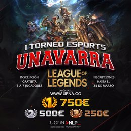 Cartel anunciador de la competición de eSports en la UPNA