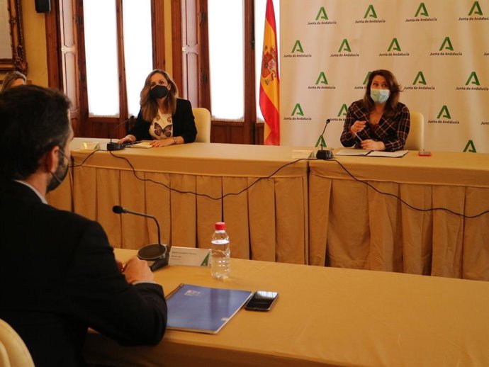 Reunión entre el alcalde de Almería, Ramón Fernández-Pacheco, y la consejera Carmen Crespo