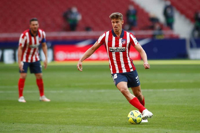 Marcos Llorente durante un partido con el Atlético de Madrid