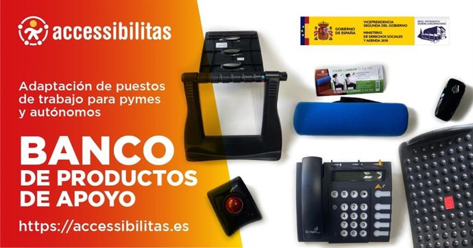 Fundación ONCE y el Real Patronato sobre Discapacidad lanzan el primer Banco de Productos de Apoyo dirigido a empresas, autónomos y pymes cuyo objetivo es facilitar la adaptación al puesto de trabajo de los empleados con discapacidad.