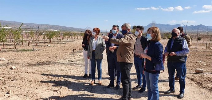 Antonio Luengo durante su visita al Centro de demostración agraria La Maestra, de Jumilla