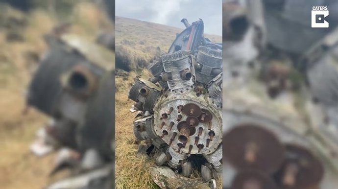 Dos excursionistas sorprendidas al encontrar los restos de un avión estrellado abandonado en una montaña de Escocia