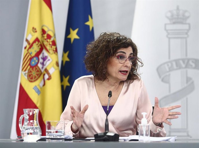 La ministra portavoz y ministra de Hacienda, María Jesús Montero, en la Moncloa