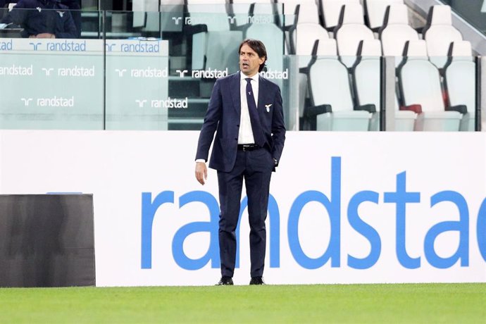 06 March 2021, Italy, Turin: Lazio coach Simone Inzaghi gestures on the sidelines during the Italian Serie A soccer match between Juventus and Lazio at the Allianz Stadium. Photo: Tano Pecoraro/LaPresse via ZUMA Press/dpa