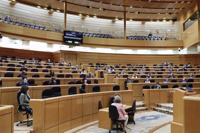 Archivo - Vista general de una sesión de control al Gobierno en la Cámara Alta, en Madrid (España), a 6 de octubre de 2020. 