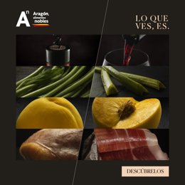 Cartel de lla promoción nacional de los alimentos nobles de Aragón, que se mantendrá en 2021 con casi 5 millones de euros