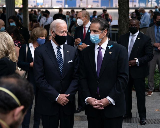 El presidente  de EEUU, Joe Biden, y el gobernador de Nueva York, Andrew Cuomo.