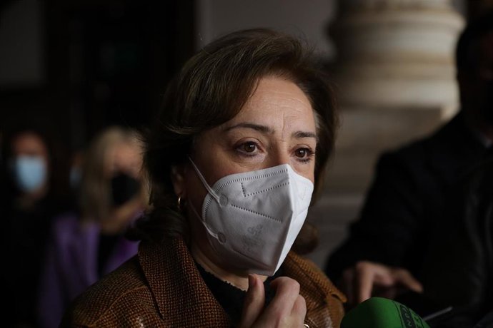 La delegada del Gobierno en Andalucía, Sandra García, este viernes.