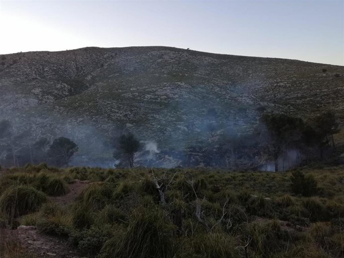 Incendio en Cas Sabaters, en Andratx.