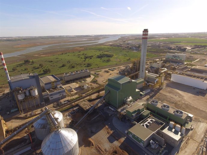 Vista general de la planta de Ence en Huelva.