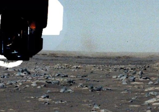 Diablo de polvo captado por el rover Perseverance