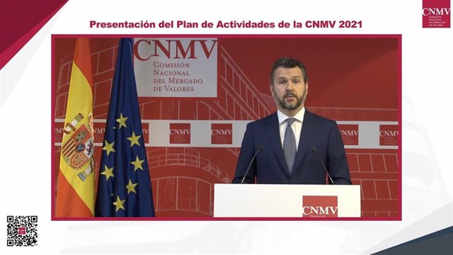 Presidente de la CNMV, Rodrigo Buenaventura, en la presentación del Plan de Actividades 2021