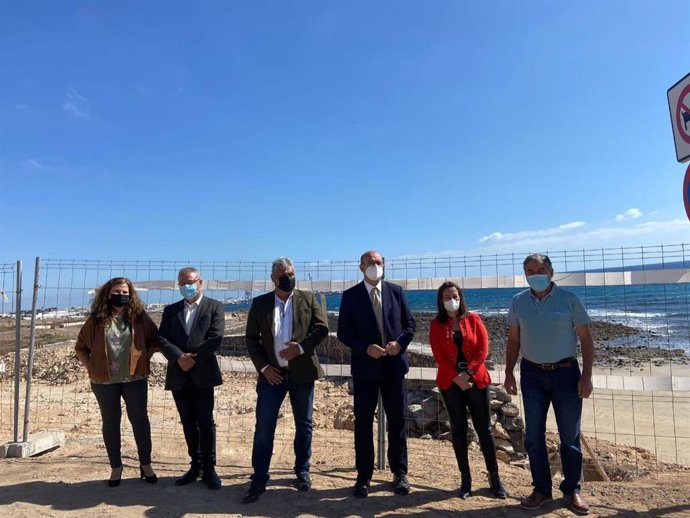 El delegado del Gobierno en Canarias, Anselmo Pestana, durante su visita a Fuerteventura