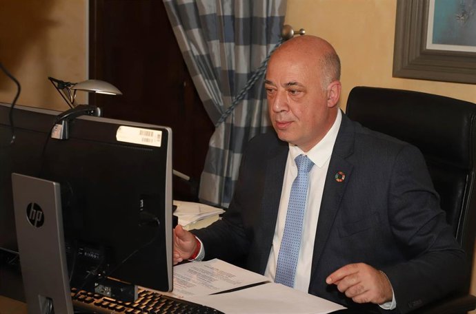 El presidente de la Diputación de Córdoba, Antonio Ruiz, durante el Pleno de la institución provincial.