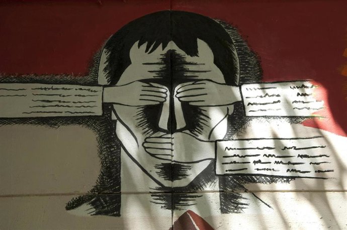 Mural en una de las calles de El Cairo, Egipto.