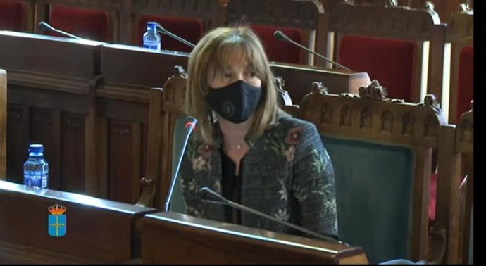 La consejera de Hacienda, Ana Cárcaba, en sede parlamentaria.