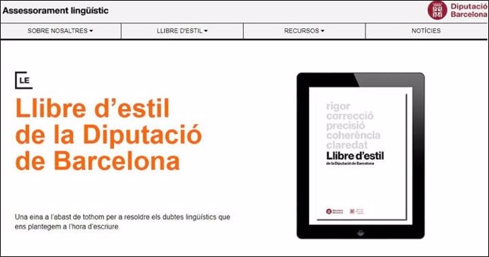 La Diputación de Barcelona estrena una web sobre asesoramiento lingüístico abierta a la ciudadanía