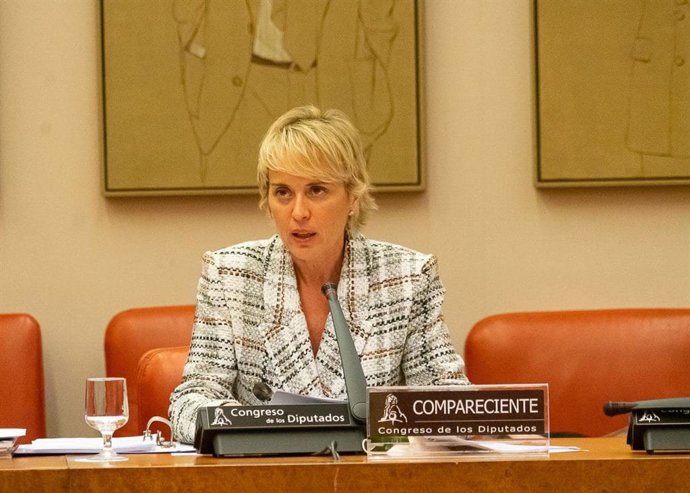 La secretaria de Estado de Digitalización e Inteligencia Artificial, Carme Artigas, durante su comparecencia en la Comisión de Asuntos Económicos y Transformación Digita
