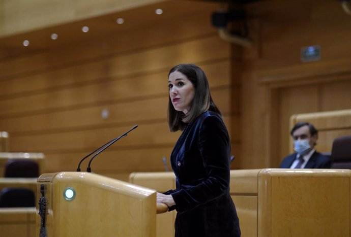 Archivo - La Senadora de Ciudadanos (Cs) Ruth Goñi interviene durante una sesión plenaria en el Senado, en Madrid (España), a 14 de diciembre de 2020. 