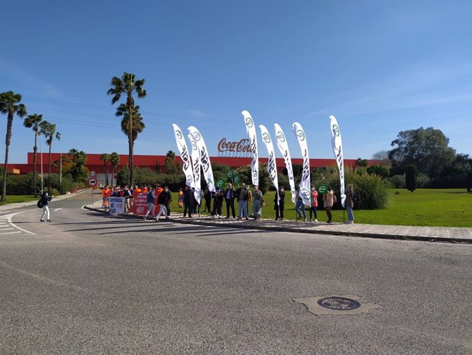 Paro en la fábrica de Coca-Cola de Sevilla.