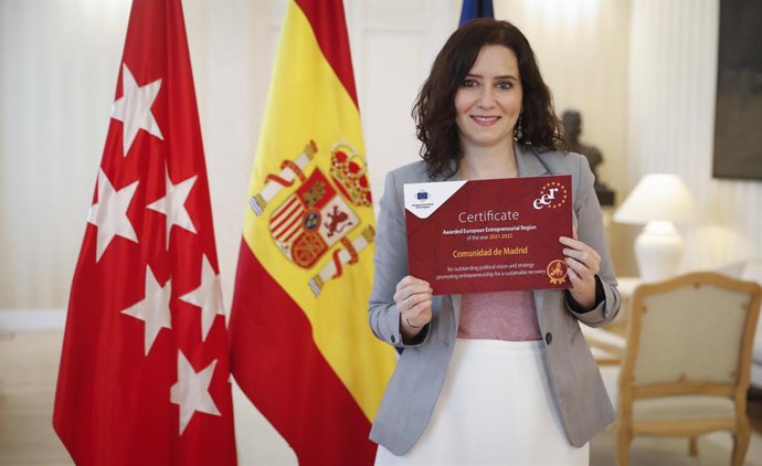 La Comunidad de Madrid, premiada por el Comité Europeo de las Regiones por su estrategia para potenciar el emprendimiento
