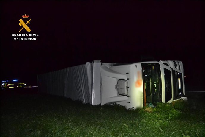Camión accidentado cuyo conductor sextuplicaba la tasa de alcohol permitida