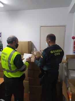 Tabaco de contrabando intervenido en la operación