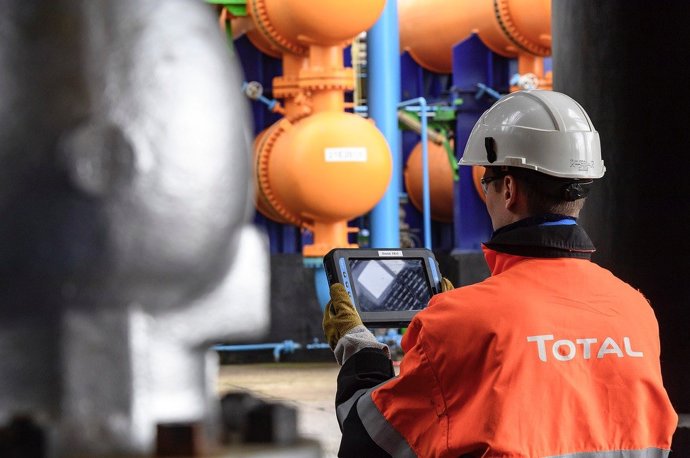 Trabajador de la petrolera francesa Total