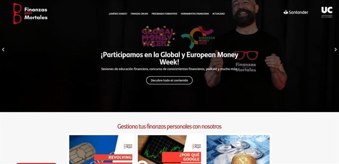 Banco Santander participará en la Global Money Week con su programa 'Finanzas para Mortales'.