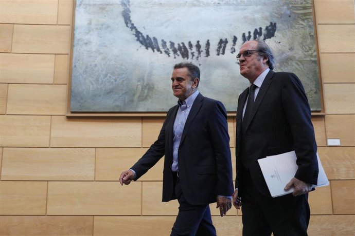 Archivo - Imagen de recurso del secretario general del PSOE en la Comunidad de Madrid, José Manuel Franco; y el portavoz de la formación en la Asamblea de Madrid,, Ángel Gabilondo.