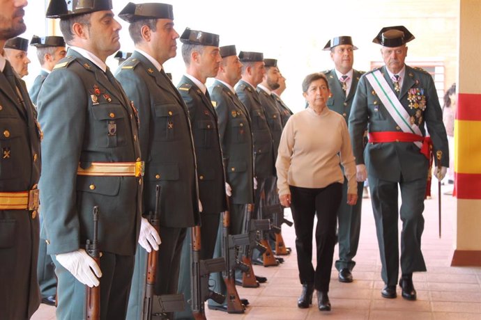 Archivo - La delegada del Gobierno en Cataluña, Teresa Cunillera, y el jefe de la Guardia Civil en la Séptima Zona, Pedro Garrido, en la celebración de la Patrona del cuerpo en Lleida, en un acto en octubre de 2019