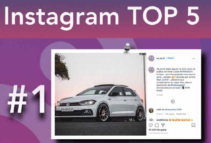 El Polo GTi, el modelo que más triunfó en Instagram en 2020.