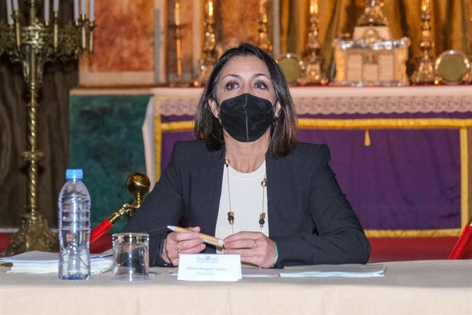 La presidenta del Parlamento, Marta Bosquet, este jueves en el Oratorio de San Felipe Neri en Cádiz.