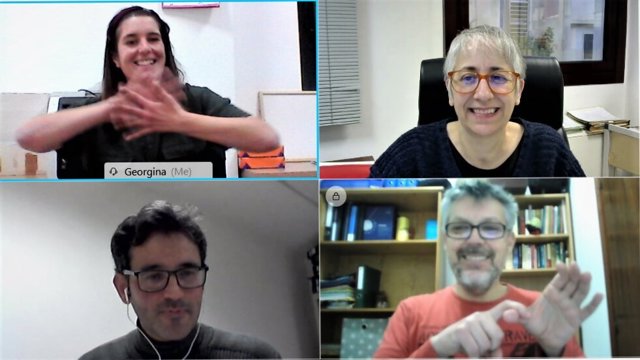 Reunión entre la Dirección General de Política Lingüística y la Federación de Personas Sordas de las Islas Baleares.