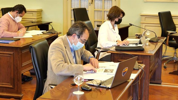 El diputado de Cs Juan Manuel Gómez, en la Comisión de Asuntos Sociales.