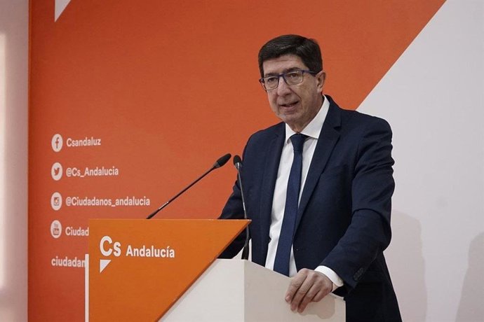 El coordinador de Ciudadanos (Cs) en Andalucía y vicepresidente de la Junta de Andalucía, Juan Marín.