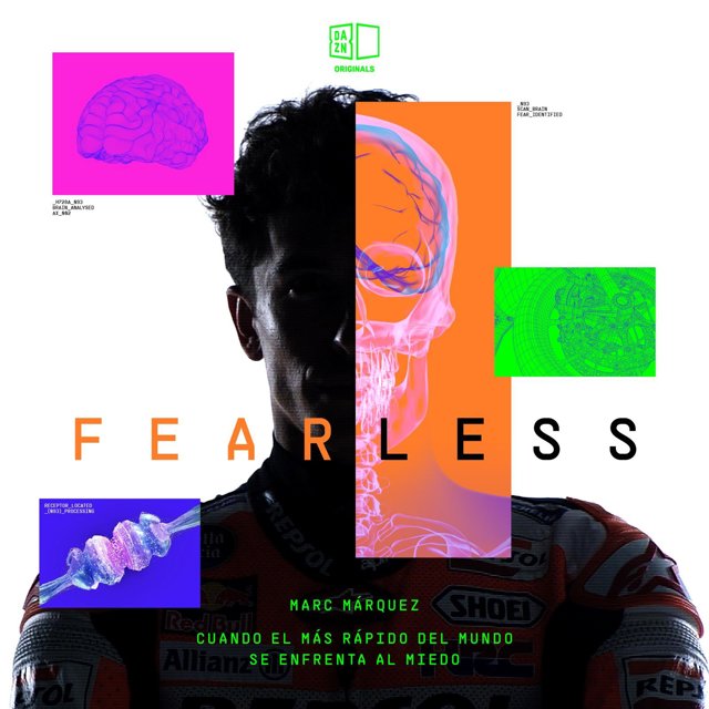 Carátula de la serie 'Fearless', de DAZN, sobre el piloto de MotoGP Marc Márquez (Repsol Honda)