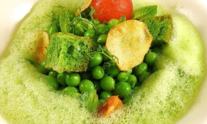 Uno de los platos del menú de primavera del proyecto 'Menú de les Estacions'