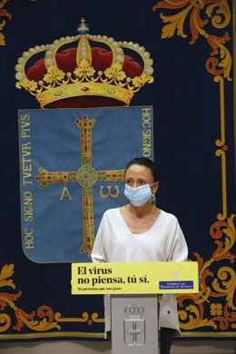 La portavoz del Ejecutivo, Melania Álvarez.