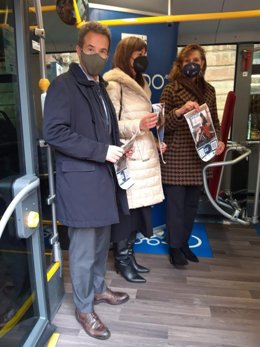 Los concejales Ignacio Cuesta, Leticia González y Concepción Méndez