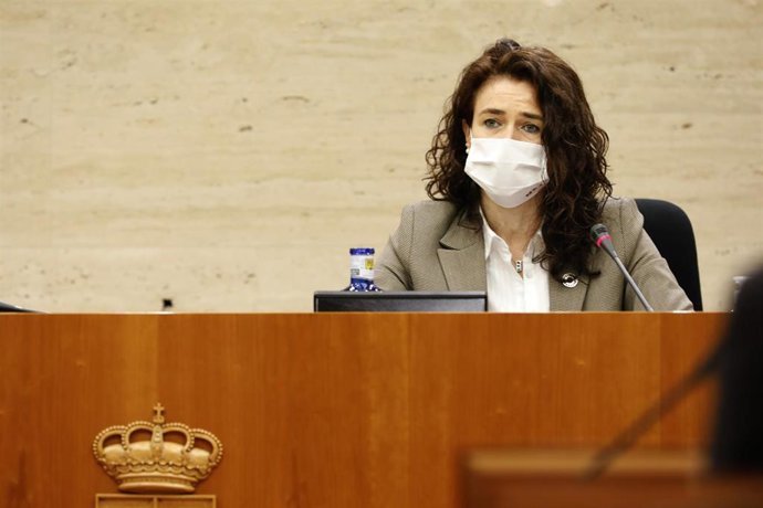 La viceconsejera de Empleo, Diálogo Social y Bienestar Laboral, Nuria Chust, en las Cortes