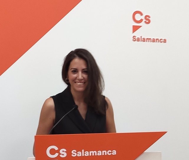 La procuradora por Salamanca María Montero Carrasco, que acaba de anunciar su salida del Grupo de Ciudadanos