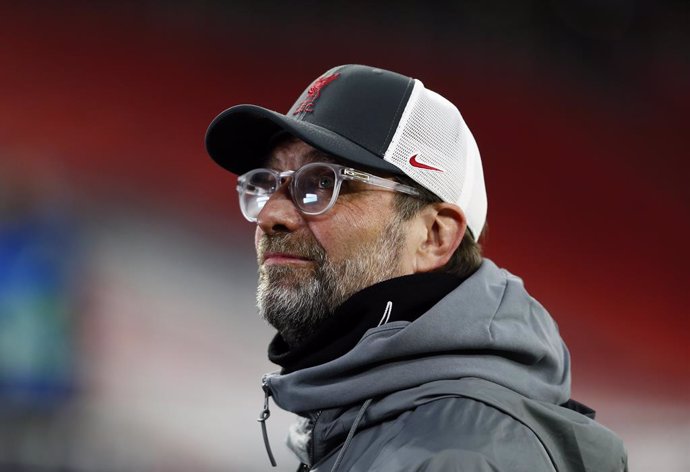 10 March 2021, Hungary, Budapest: Liverpool manager Jurgen Klopp ahead of the  UEFA Champions League round of 16, second leg soccer match between RB Leipzig and FC Liverpool at Puskas Arena. Photo: Trenka Attila/PA Wire/dpa