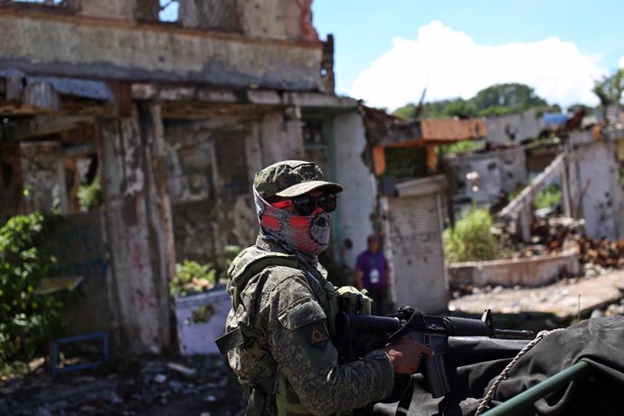 Archivo - May 23, 2019 - Marawi City, Lanao Del Sur, Philippines: View of Marawi City, in the south of the Philippines, two years after the siege of Islamic State-affiliated groups which generated an offensive military developed by the army and the poli